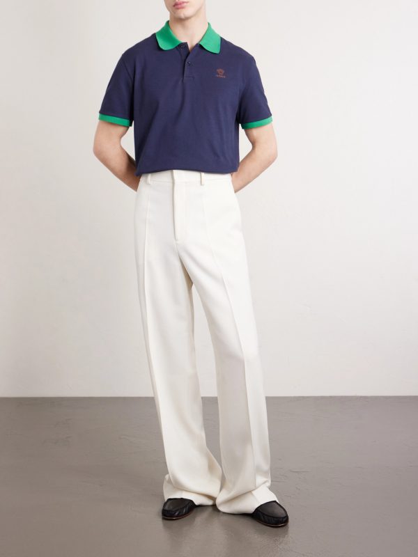 Logo-Embroidered Cotton-Piqué Polo Shirt - OU