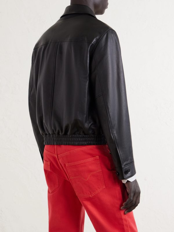 Leather Blouson Jacket - BK
