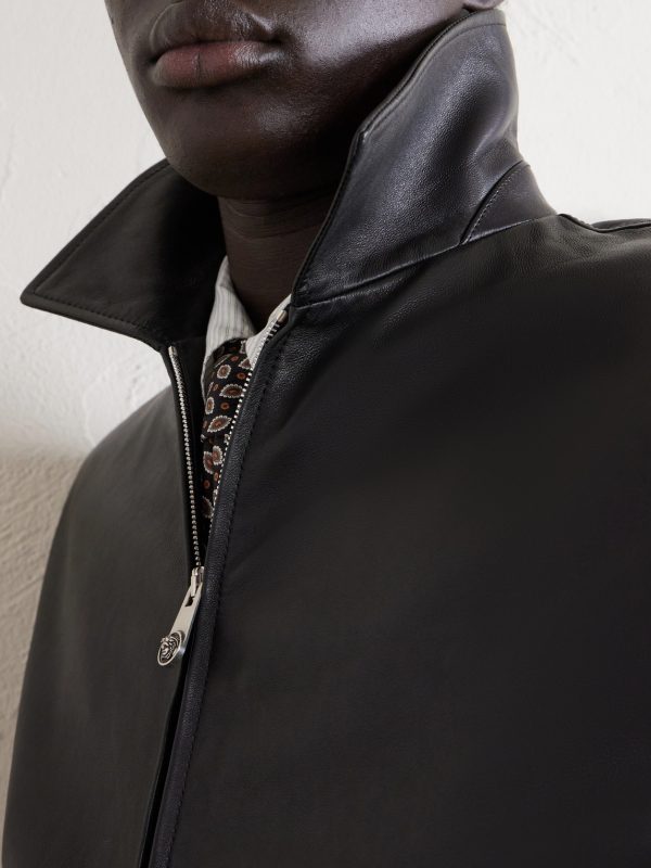 Leather Blouson Jacket - E2