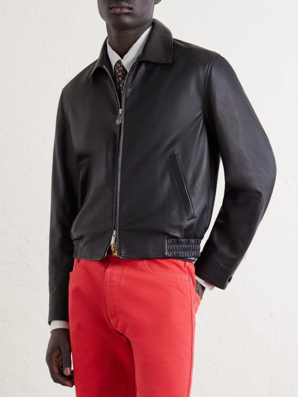 Leather Blouson Jacket - FR