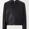 Leather Blouson Jacket