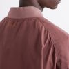 Ribbed Knit-Trimmed Silk-Poplin Blouson Jacket - CU Ribbed Knit-Trimmed Silk-Poplin Blouson Jacket - CU