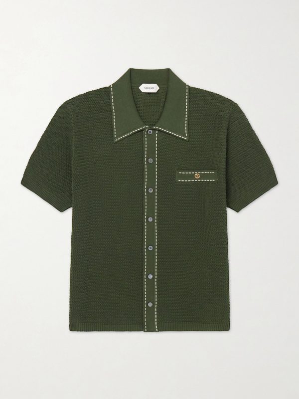 Knitted Cotton Polo Shirt