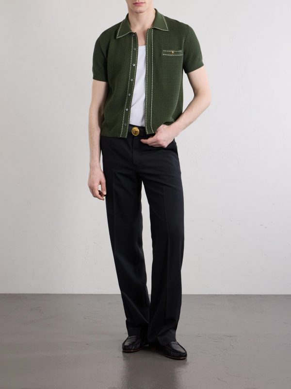Knitted Cotton Polo Shirt - OU