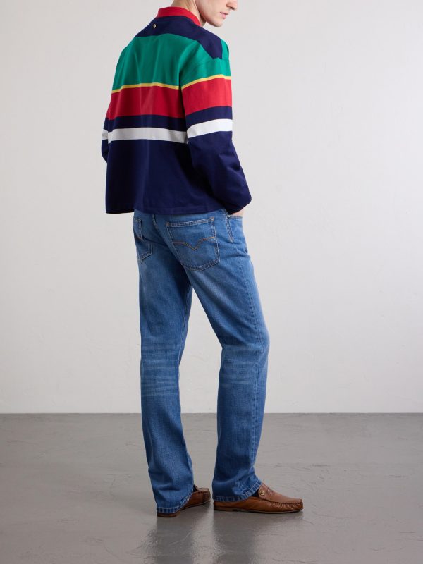 Logo-Embroidered Striped Cotton-Jersey Sweatshirt - BK