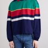Logo-Embroidered Striped Cotton-Jersey Sweatshirt - FR