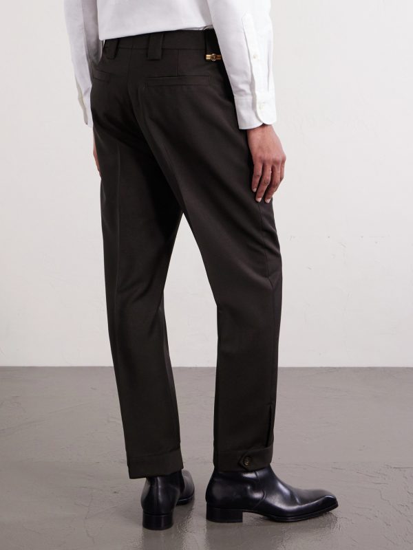 Straight-Leg Wool and Mohair-Blend Trousers - BK Straight-Leg Wool and Mohair-Blend Trousers - BK