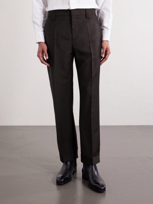 Straight-Leg Wool and Mohair-Blend Trousers - FR Straight-Leg Wool and Mohair-Blend Trousers - FR