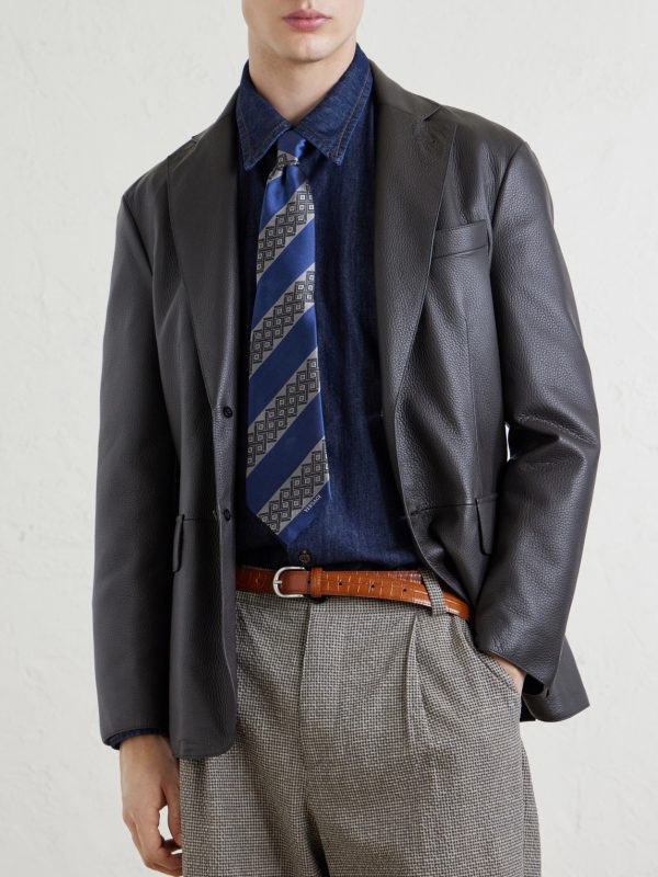 9cm Silk-Jacquard Tie - OU 9cm Silk-Jacquard Tie - OU