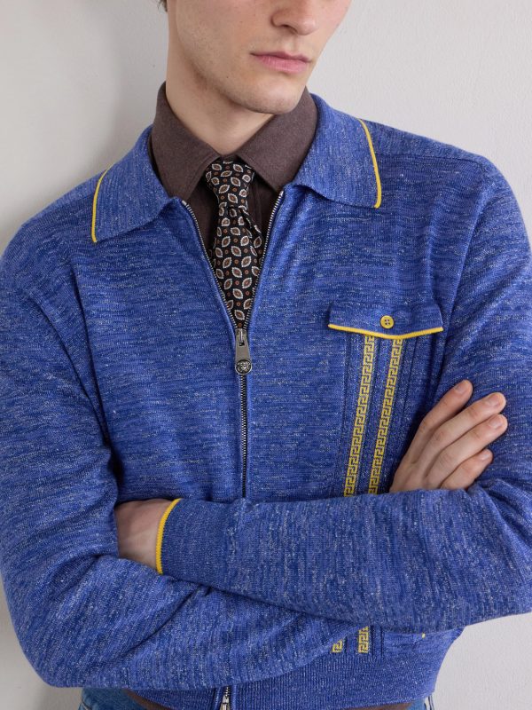 Mouliné Zip-Up Cardigan - CU