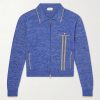 Mouliné Zip-Up Cardigan