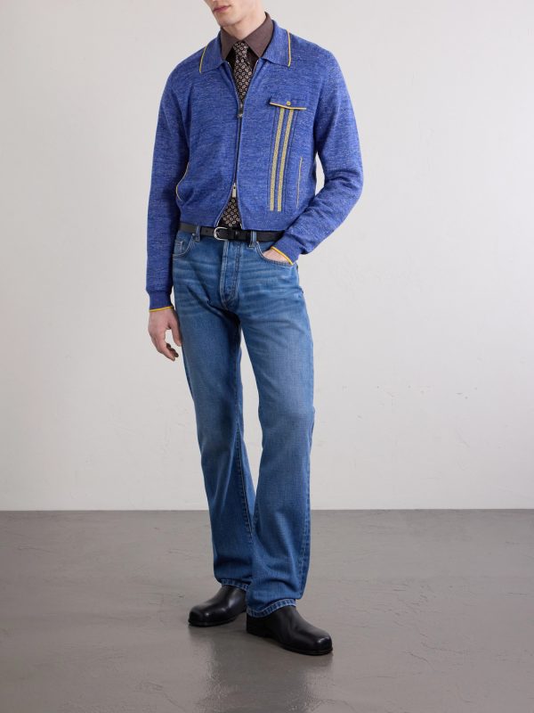 Mouliné Zip-Up Cardigan - OU