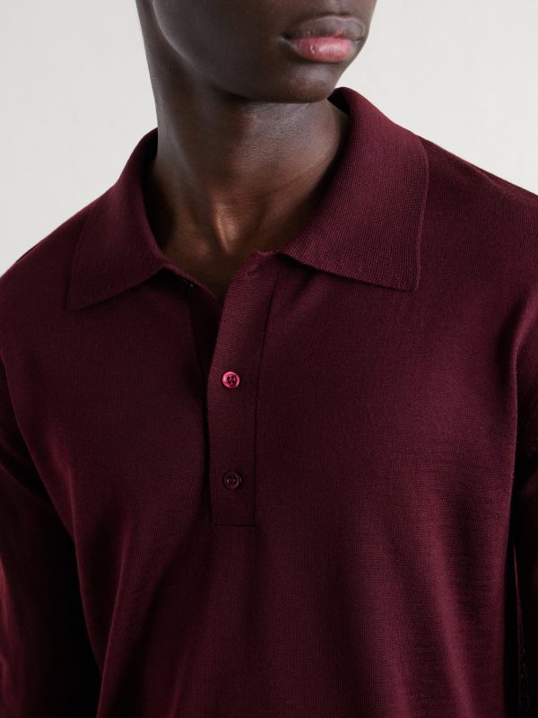 Logo-Embroidered Virgin Wool Polo Shirt - CU