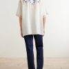 Camp-Collar Embroidered Linen Shirt - BK