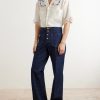 Camp-Collar Embroidered Linen Shirt - OU