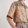 Camp-Collar Printed Silk-Satin Shirt - CU Camp-Collar Printed Silk-Satin Shirt - CU