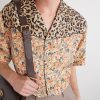 Camp-Collar Printed Silk-Satin Shirt - E2 Camp-Collar Printed Silk-Satin Shirt - E2