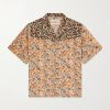 Camp-Collar Printed Silk-Satin Shirt Camp-Collar Printed Silk-Satin Shirt