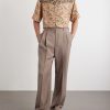 Camp-Collar Printed Silk-Satin Shirt - OU Camp-Collar Printed Silk-Satin Shirt - OU