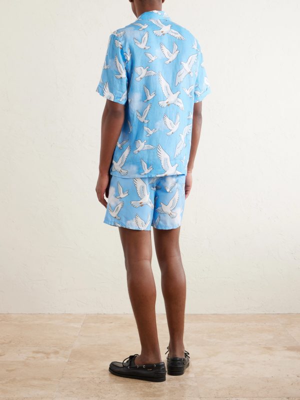 + 3.Paradis Chelly Printed Camp-Collar Linen Shirt - BK