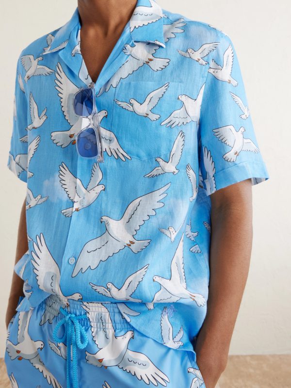 + 3.Paradis Chelly Printed Camp-Collar Linen Shirt - CU