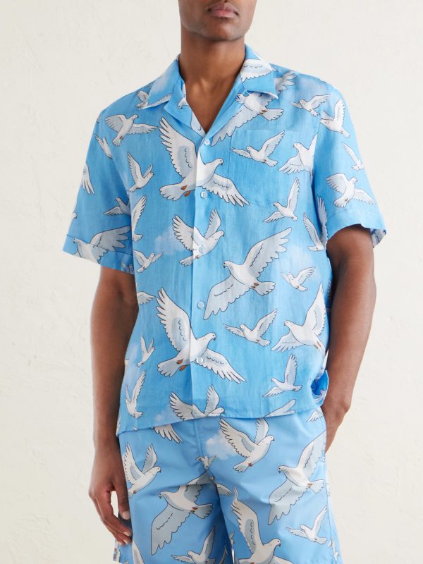 + 3.Paradis Chelly Printed Camp-Collar Linen Shirt - FR