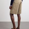 Straight-Leg Cotton-Gabardine Shorts - BK Straight-Leg Cotton-Gabardine Shorts - BK