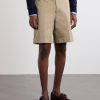 Straight-Leg Cotton-Gabardine Shorts - FR Straight-Leg Cotton-Gabardine Shorts - FR
