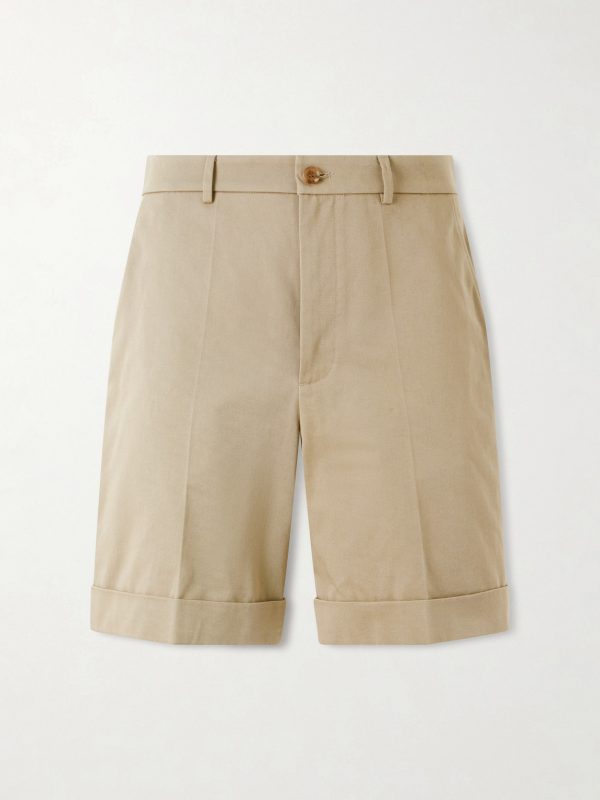 Straight-Leg Cotton-Gabardine Shorts Straight-Leg Cotton-Gabardine Shorts