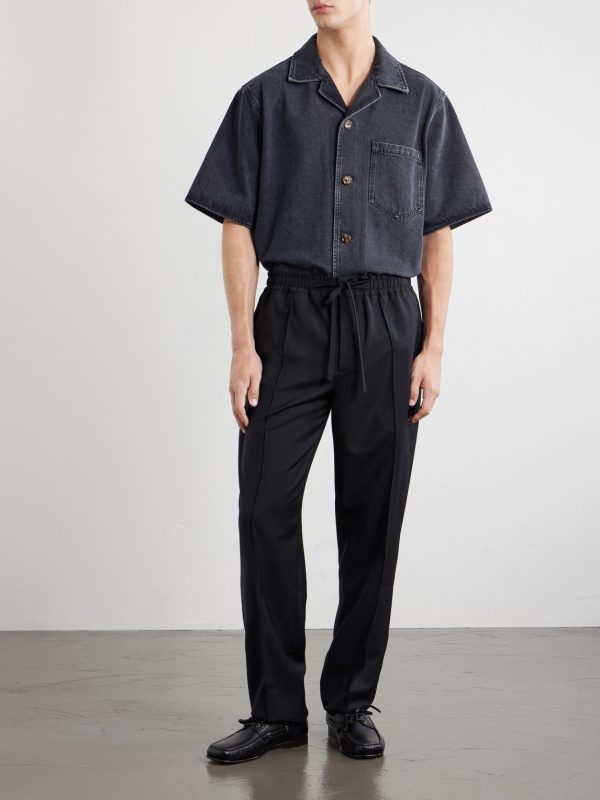 Straight-Leg Wool and Cashmere-Blend Trousers - OU Straight-Leg Wool and Cashmere-Blend Trousers - OU