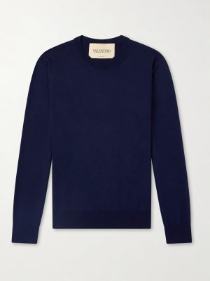 Logo-Embroidered Virgin Wool Sweater Logo-Embroidered Virgin Wool Sweater