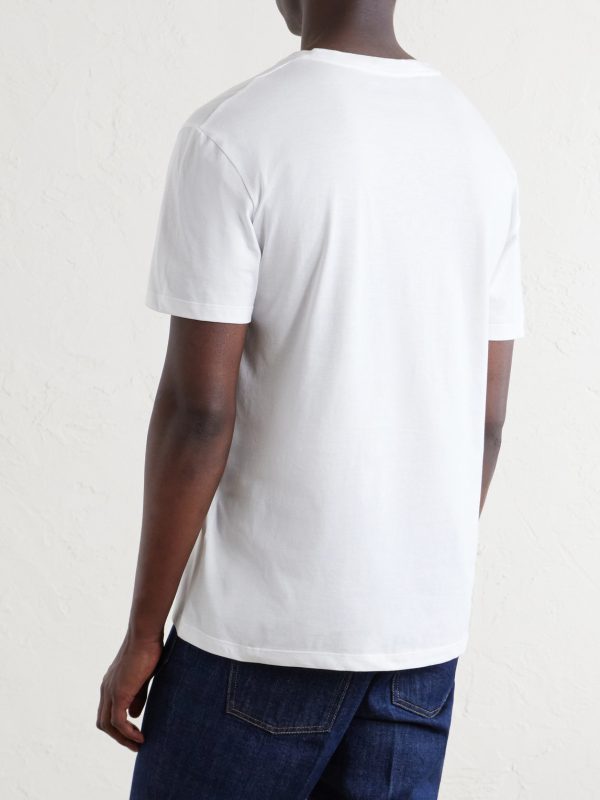 Logo-Embroidered Cotton-Jersey T-Shirt - BK Logo-Embroidered Cotton-Jersey T-Shirt - BK