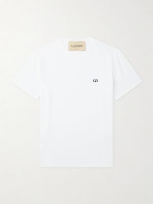 Logo-Embroidered Cotton-Jersey T-Shirt Logo-Embroidered Cotton-Jersey T-Shirt