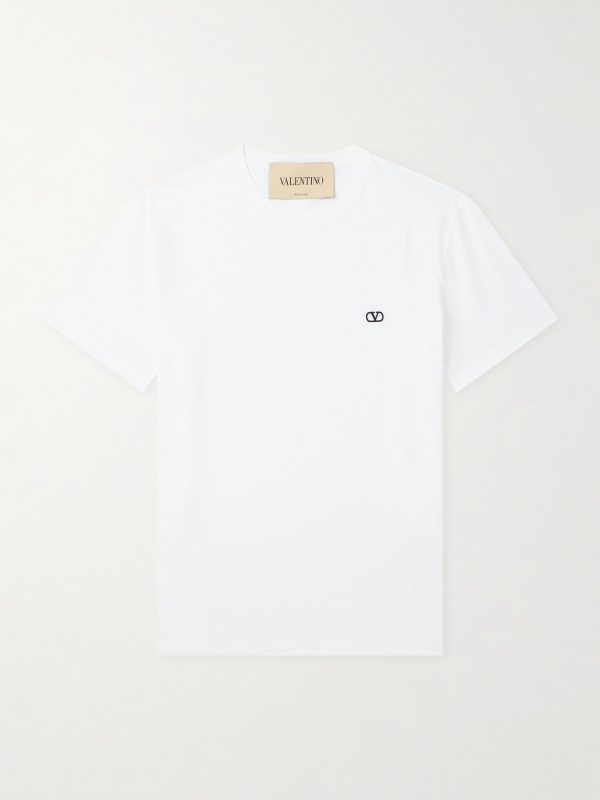 Logo-Embroidered Cotton-Jersey T-Shirt Logo-Embroidered Cotton-Jersey T-Shirt