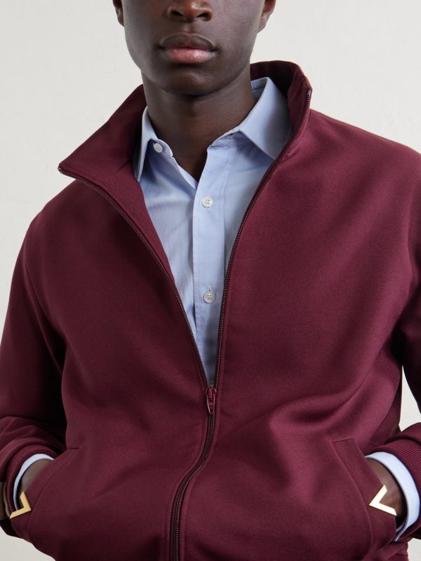 VGold Striped Drill Zip-Up Sweater - CU VGold Striped Drill Zip-Up Sweater - CU