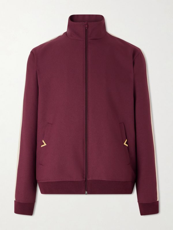VGold Striped Drill Zip-Up Sweater VGold Striped Drill Zip-Up Sweater