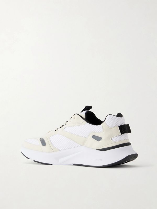 Demivee Suede-Trimmed Mesh Sneakers - BK