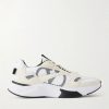 Demivee Suede-Trimmed Mesh Sneakers