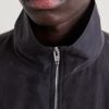 Silk Striped Zip-Up Jacket - E1 Silk Striped Zip-Up Jacket - E1