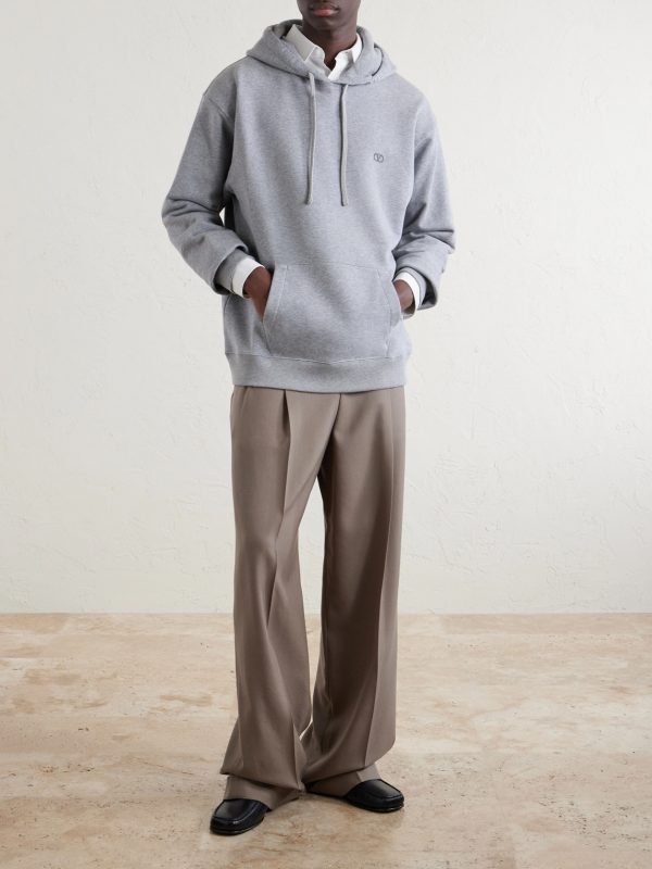Vlogo Signature Cotton Hoodie - OU Vlogo Signature Cotton Hoodie - OU