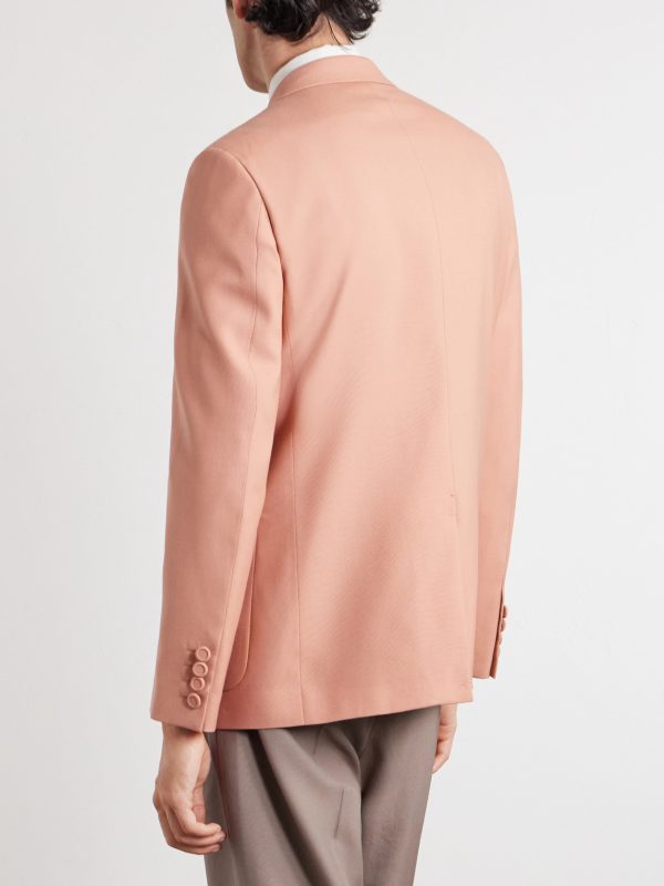 Single-Breasted Wool-Nattè Blazer - BK