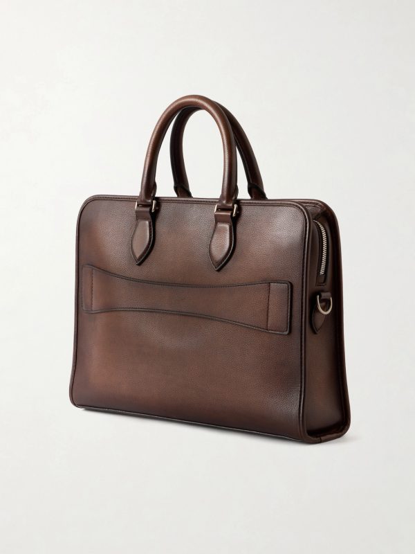 Un Jour Leather Briefcase - BK