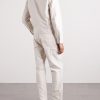 Straight-Leg Cotton-Satin Trousers - BK Straight-Leg Cotton-Satin Trousers - BK