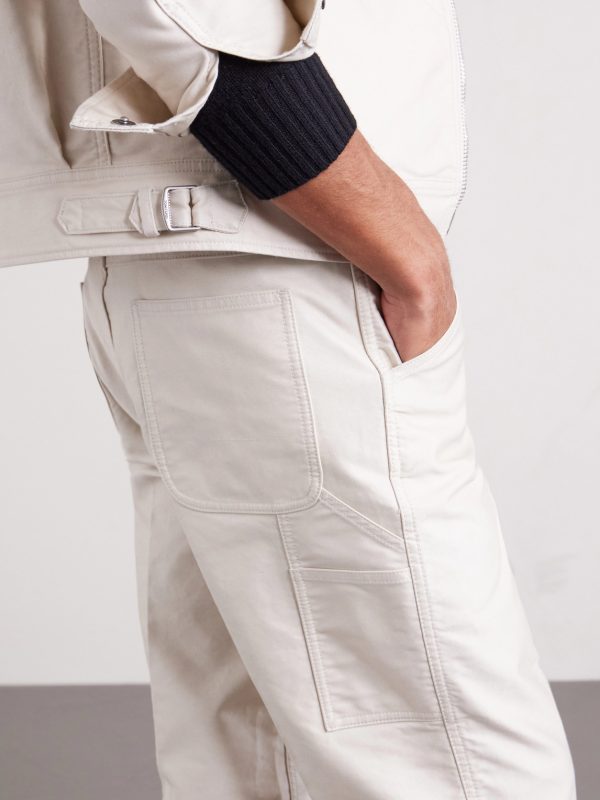 Straight-Leg Cotton-Satin Trousers - CU Straight-Leg Cotton-Satin Trousers - CU