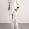 Straight-Leg Cotton-Satin Trousers - OU Straight-Leg Cotton-Satin Trousers - OU