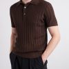 Ribbed Cotton and Silk-Blend Polo Shirt - FR