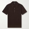 Ribbed Cotton and Silk-Blend Polo Shirt