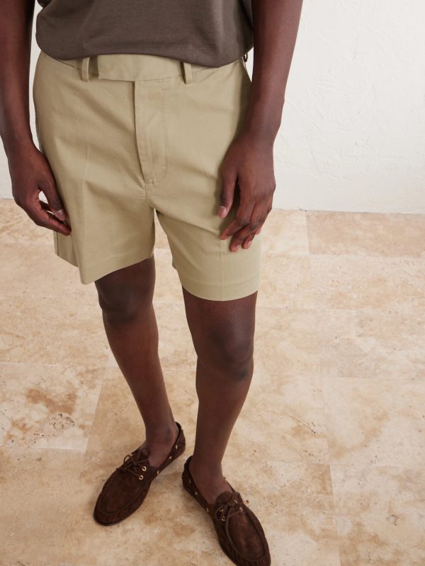 Straight-Leg Cotton-Blend Twill Shorts - CU