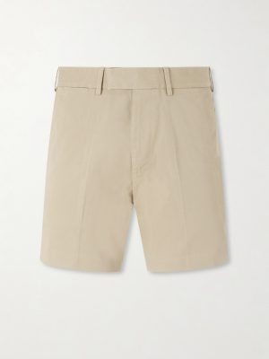 Straight-Leg Cotton-Blend Twill Shorts Straight-Leg Cotton-Blend Twill Shorts