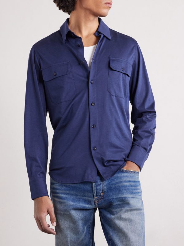 Silk and Cotton-Blend Shirt - FR Silk and Cotton-Blend Shirt - FR